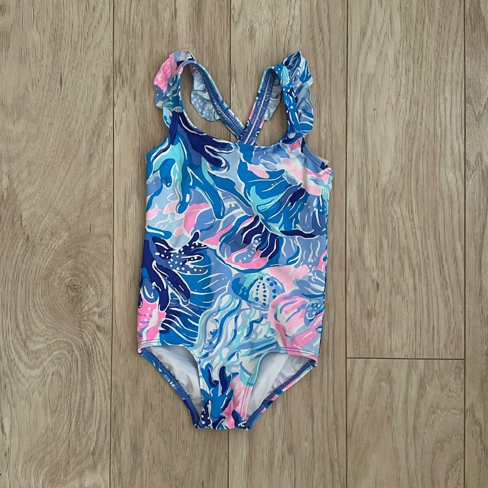 EUC Lilly Pulitzer Issie Swimsuit in Shade Seekers 2T